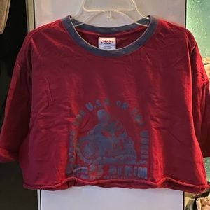 Chaps Vintage Motorcycle cropped t-shirt